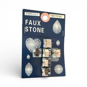 Simulated Diamond Faux Stone Stud Cross Pendant Charm Gift Idea Glamorous